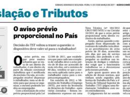 Matéria do jornal Diário Comércio Indústria & Serviços