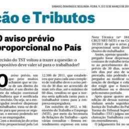 Matéria do jornal Diário Comércio Indústria & Serviços